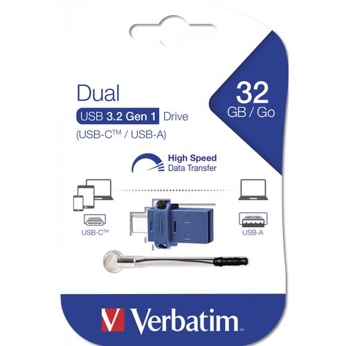 Verbatim USB 3.2 Gen 1 USB-C USB-A 32Go - 3