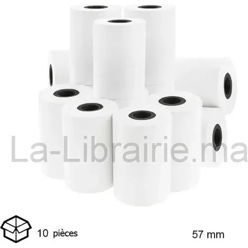 Rouleau papier thermique reference 5748, compatible pour toutes les imprimantes tickets thermiques ( 10 pièces ).