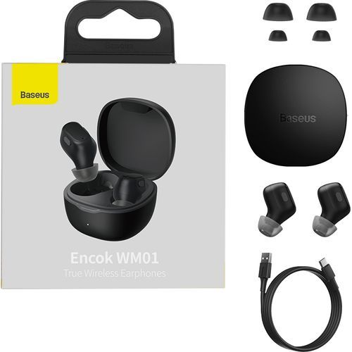 BASEUS Encok WM01 Écouteurs sans fil Noir - 3