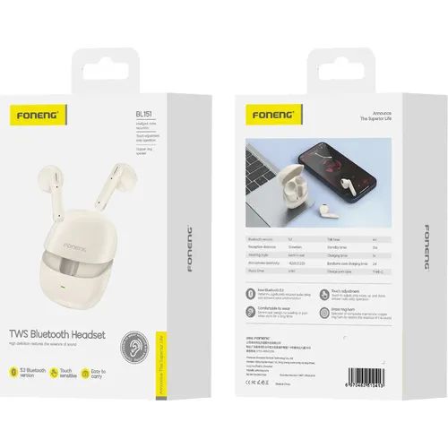 FONENG TRUE WIRELESS EARBUDS BL151 BEIGE - 3