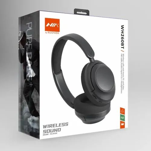 Casque stéréo sans fil Bluetooth NIA WH260 BT noir