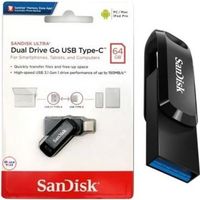 Sandisk Ultra Clé USB Dual Drive Go Type C 64 Go - Transfert Rapide Fiable Phone PC Mac