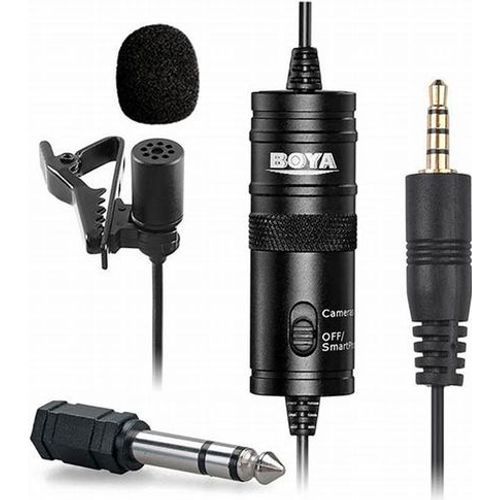 Boya M1 Microphone cravate 3,5 mm pour Smartphones Camera PC - Câble 6 m - 3