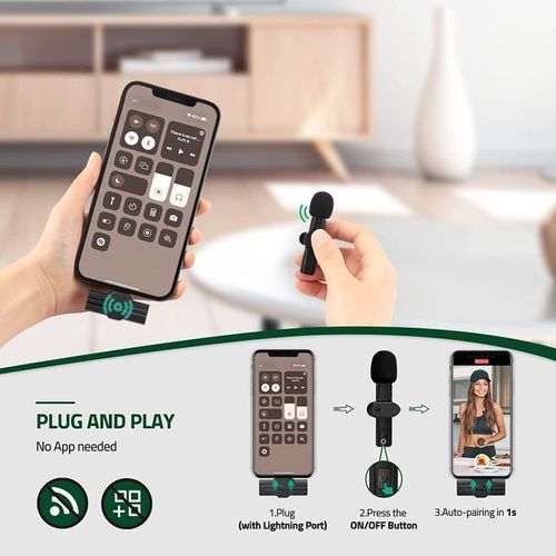 K11, double Microphone sans fil Lavalier PLUG-PLAY, Micro Cravate Vlog, Youtube - 2