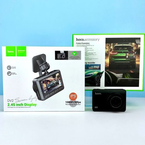 Enregistreur de conduite HOCO DV2 avec écran d'affichage de 2,45 pouces (noir) - 2