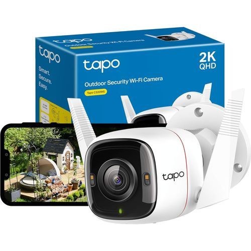 Caméra Surveillance WiFi extérieur TAPO C320WS - QHD 4MP(2K+) - Vision nocturne - IP66 - 2