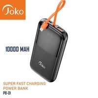 Power bank Joko 10000mAh 22.5watt avec cable attaché type-c et afficheur digital