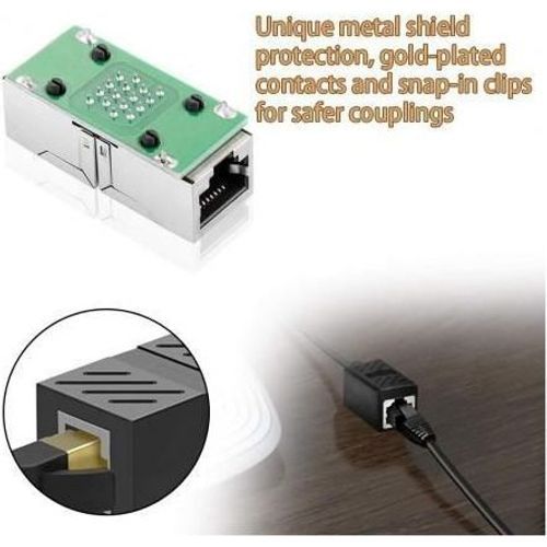 Coupleur RJ45, Femelle à Femelle, Raccord d'extension de cable réseau - 3