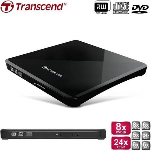 Lecteur et Graveur DVD Externe Transcend USB 2.0 ultra fin 8X DVD-R/RW - 24X CD-R/RW