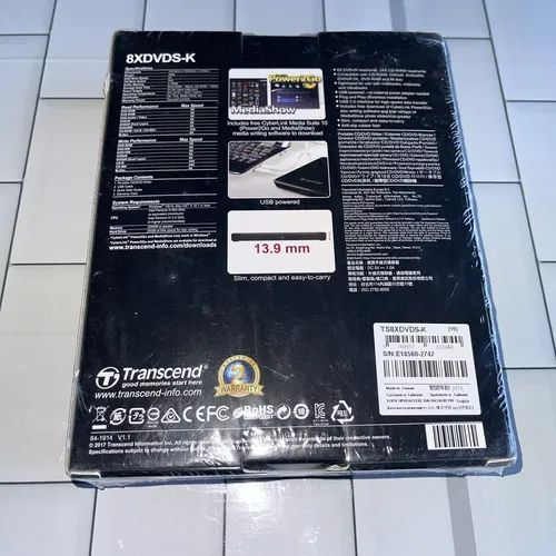 Graveur de DVD portable extra mince 8X lecture et écriture Transcend 8XDVDS-K - 2