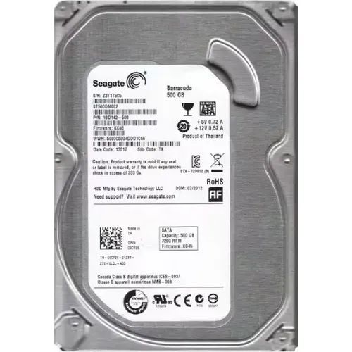 Disque dur interne 3.5" Seagate 500 Go