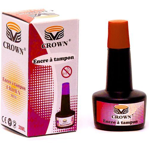 Encre à tampon Crown E030R Rouge 30ml - 3